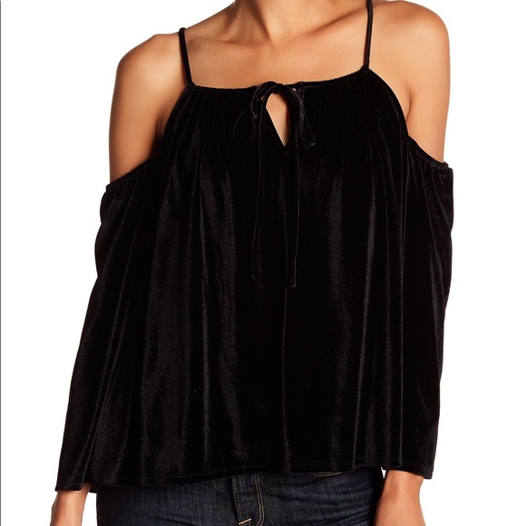 Laundry By Shelli Segal Tops - Laundry Cold Shoulder Velvet Blouse